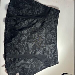 Prince Black Floral Tennis Skirt